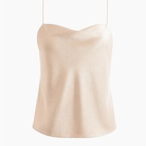 Alice + Olivia Harmon Drapey Slip Tank – Light Pink “Almond” -Size XL